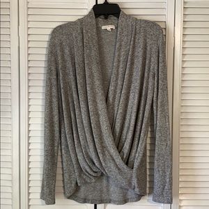 Clayton brushed fleece wrap Anthro SZ S EUC